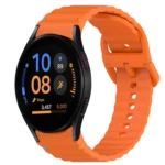 Wavy Grain Stitched Quick Release Silicone Watch Band