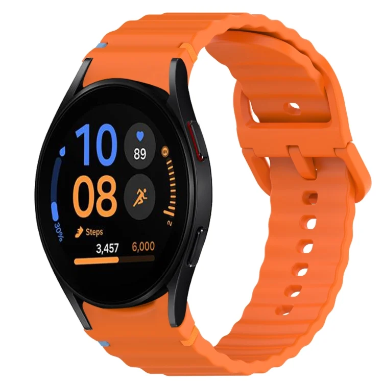Wavy Grain Stitched Quick Release Silicone Watch Band
