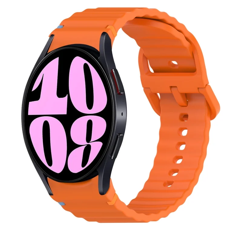 Wavy Grain Stitched Quick Release Silicone Watch Band