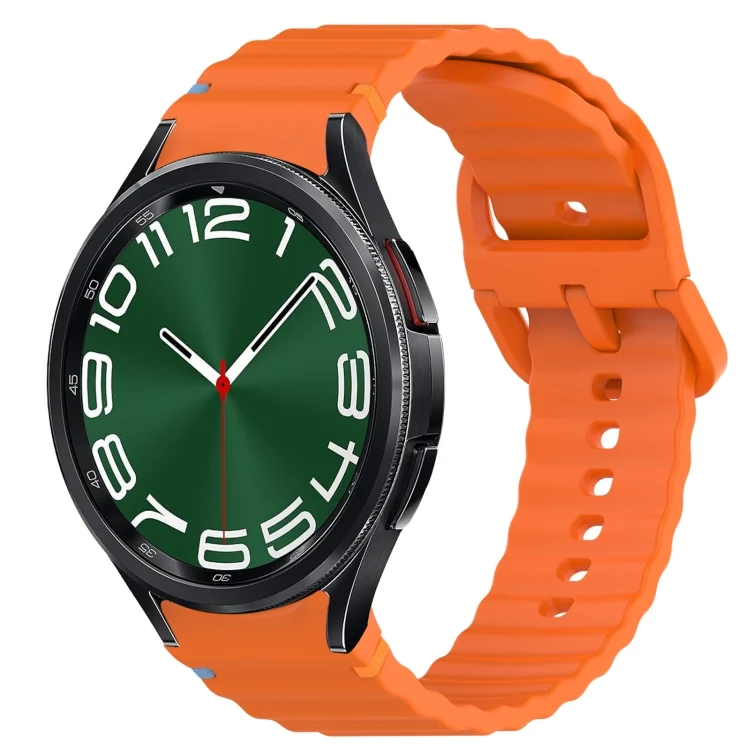 Wavy Grain Stitched Quick Release Silicone Watch Band