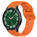 Wavy Grain Stitched Quick Release Silicone Watch Band