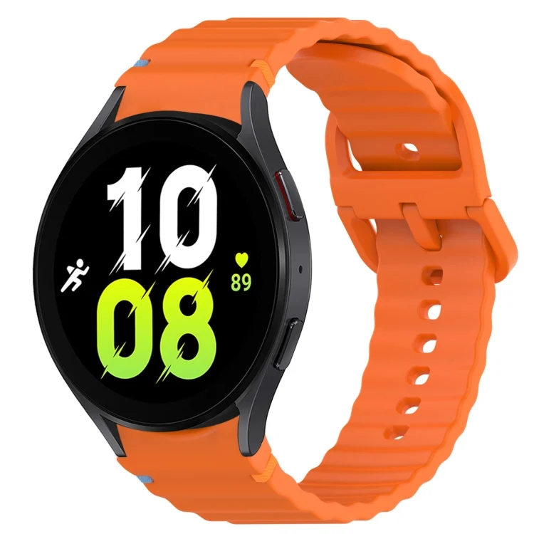 Wavy Grain Stitched Quick Release Silicone Watch Band