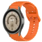 Wavy Grain Stitched Quick Release Silicone Watch Band