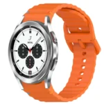 Wavy Grain Stitched Quick Release Silicone Watch Band