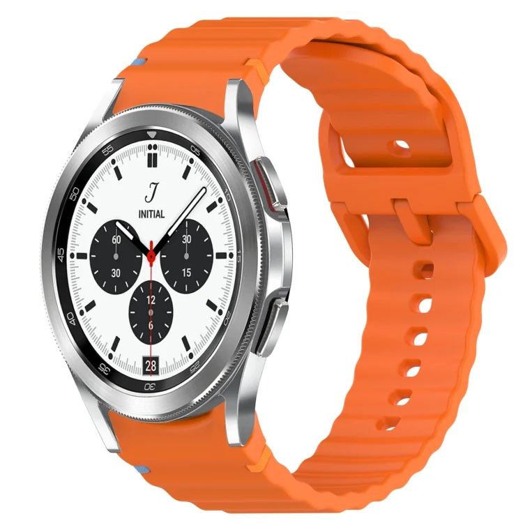 Wavy Grain Stitched Quick Release Silicone Watch Band