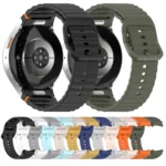 Wavy Grain Stitched Quick Release Silicone Watch Band - Image 3