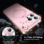 Frosted Wave MagSafe Holder Phone Case, For iPhone 16 Pro Max, For iPhone 16 Pro, For iPhone 16 Plus, For iPhone 16 - Image 3