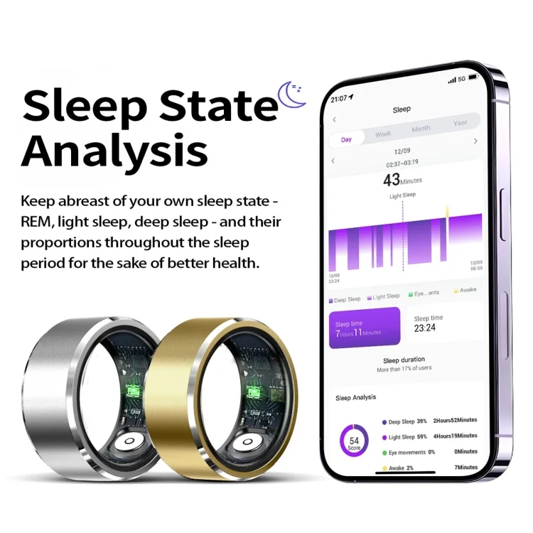 SYA0026986_B5.webp R5 SIZE 9 Smart Ring, Support Health Monitoring / Multiple Sports Modes - Image 6