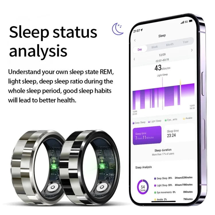 SYA0026992_B5.webp R9 SIZE 10 Smart Ring, Support Health Monitoring / Gesture Control / Somatosensory Games - Image 6