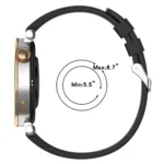 Silver Buckle Quick Release Silicone Watch Band - Image 4