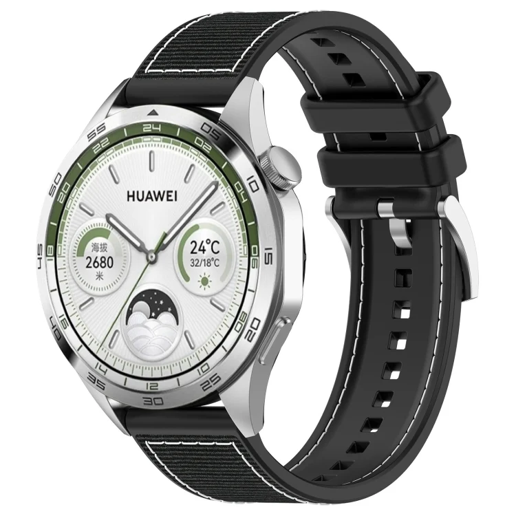 SYA002699601A.webp Hybrid Nylon Braid Silicone Watch Band - Image 1