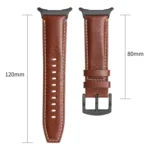 For Samsung Galaxy Watch Ultra 47mm Stitched Black Buckle Genuine Leather Watch Band - Image 5
