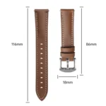 For Huawei Watch GT 5 41mm Women Silver Buckle Genuine Leather Watch Band - Image 4