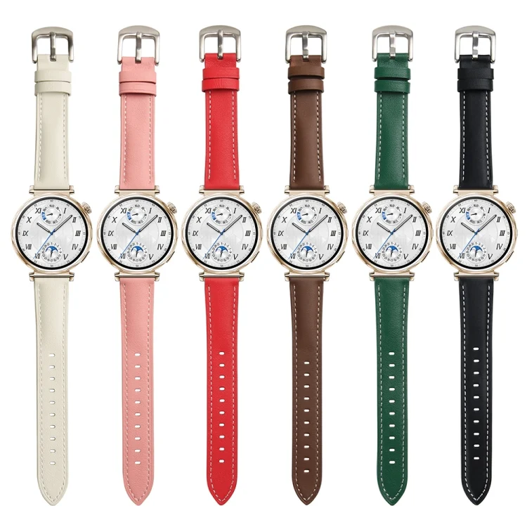SYA0027007_B4.webp For Huawei Watch GT 5 41mm Women Silver Buckle Genuine Leather Watch Band - Image 5