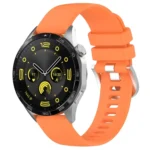 Liquid Glossy Silver Buckle Silicone Watch Band