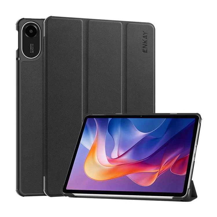 ENKAY Tri-fold Custer Texture Leather Smart Tablet Case, For Redmi Pad 2 11.0, For Redmi Pad SE 4G 8.7, For Xiaomi Pad 7 / 7 Pro 11.2