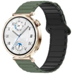 Two Color Magnetic Buckle Silicone Watch Band