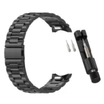 Three Beads Button Quick Release Metal Watch Band - Image 11