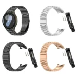 Three Beads Button Quick Release Metal Watch Band - Image 3