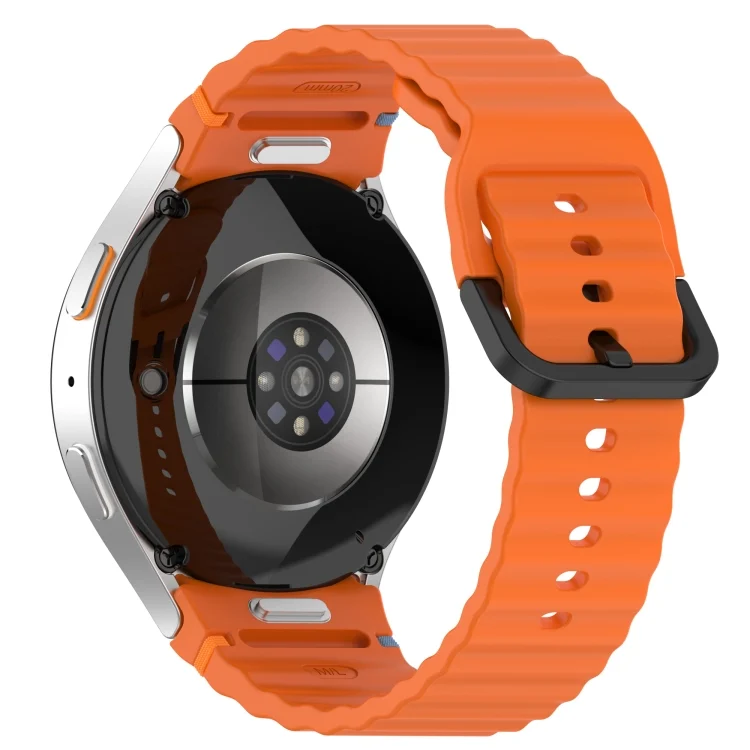 SYA002711907A_1.webp Wavy Grain Stitched Black Buckle Silicone Watch Band - Image 5
