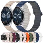 Dual Color Magnetic Buckle 20mm Silicone Watch Band - Image 2