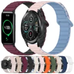 Dual Color Magnetic Buckle 20mm Silicone Watch Band - Image 2