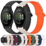 Dual Color Magnetic Buckle 20mm Silicone Watch Band - Image 2