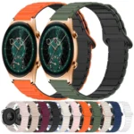 Dual Color Magnetic Buckle 22mm Silicone Watch Band - Image 2