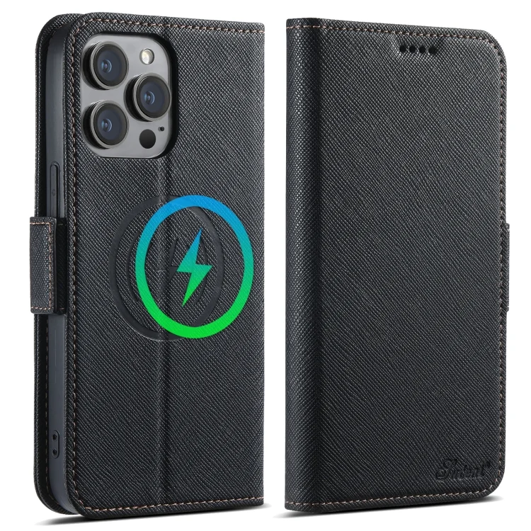 Suteni J08 Multifunctional Cross Texture MagSafe Leather Phone Case, For iPhone 13 Pro Max, For iPhone 13 Pro, For iPhone 13, For iPhone 12, For iPhone 12 Pro Max, For iPhone 12 Pro