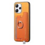Retro Magsafe Cross Leather Ring Holder Card Bag Phone Case, For Redmi Note 12 Turbo / Poco F5 5G, For Xiaomi Civi 3 5G - Image 3
