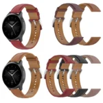 22mm Stainless Steel Quick Release Buckle Genuine Leather Watch Band - Image 3