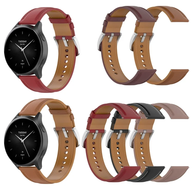 SYA0027240_B2.webp 22mm Stainless Steel Quick Release Buckle Genuine Leather Watch Band - Image 3