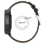 22mm Stainless Steel Quick Release Buckle Genuine Leather Watch Band - Image 4