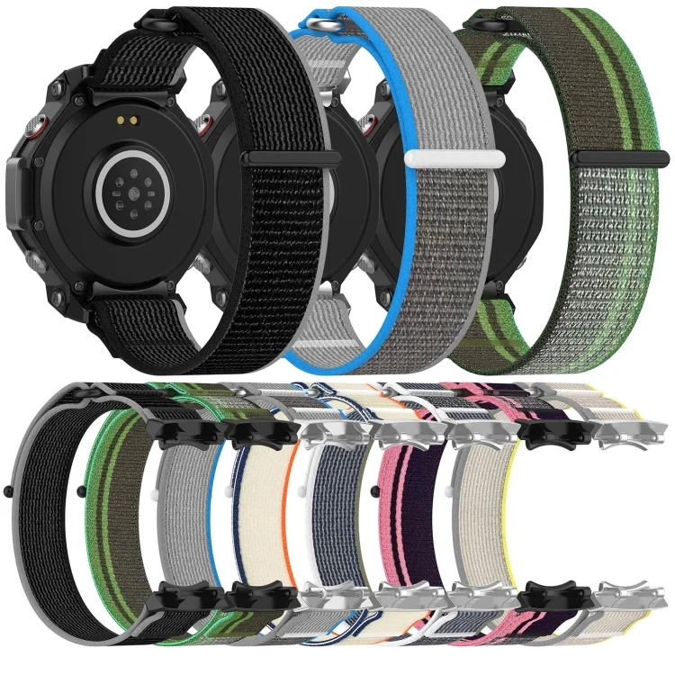 SYA0027253_B2.webp For Amazfit T-Rex 3 Two Tone Nylon Hook and Loop Fastener Watch Band - Image 3