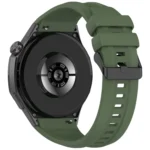 Black Steel Buckle Liquid Silicone Watch Band - Image 8