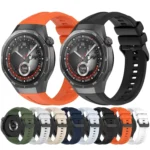 Black Steel Buckle Liquid Silicone Watch Band - Image 2