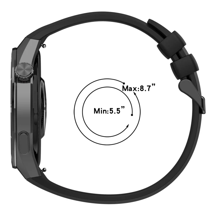 SYA0027257_B3.webp Black Steel Buckle Liquid Silicone Watch Band - Image 4
