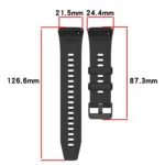 Black Steel Buckle Liquid Silicone Watch Band - Image 5