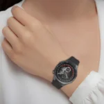 Black Steel Buckle Liquid Silicone Watch Band - Image 6
