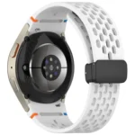 Holes Style Stitched Folding Buckle Silicone Watch Band - Image 7