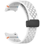 Holes Style Stitched Folding Buckle Silicone Watch Band - Image 9
