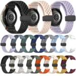 Holes Style Stitched Folding Buckle Silicone Watch Band - Image 3