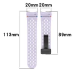 Holes Style Stitched Folding Buckle Silicone Watch Band - Image 5
