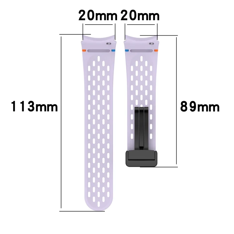 SYA0027259_B4.webp Holes Style Stitched Folding Buckle Silicone Watch Band - Image 5