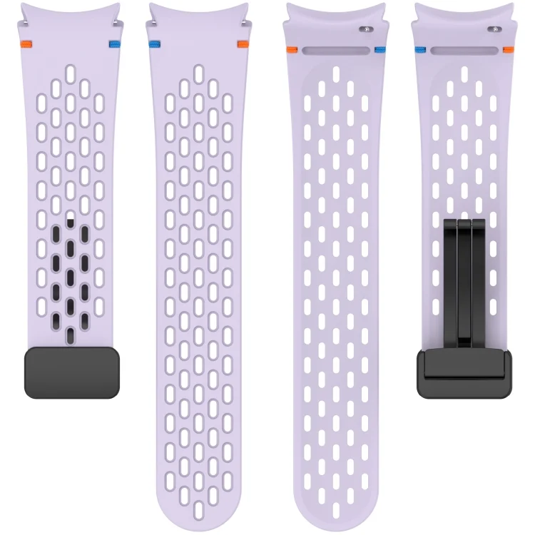SYA0027259_B5.webp Holes Style Stitched Folding Buckle Silicone Watch Band - Image 6