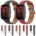 Stainless Steel Quick Release Buckle 20mm Genuine Leather Watch Band - Image 2