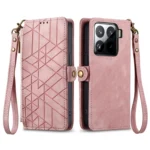 Geometric Zipper Wallet Side Buckle Leather Phone Case, For Xiaomi 15, For Xiaomi Redmi Note 14 5G, For Xiaomi Redmi Note 14 Pro+ 5G - Image 4