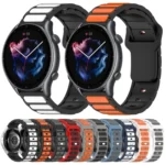 Flat Head Dual Color 22mm Quick Release Silicone Watch Band - Image 2