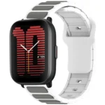 Flat Head Dual Color 20mm Quick Release Silicone Watch Band