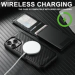 Suteni H19 Carbon Fiber Grain 2-in-1 MagSafe Removable Card Box Back Phone Case, For iPhone 16 Pro Max, For iPhone 16 Pro, For iPhone 16 Plus, For iPhone 16, For iPhone 15 Pro Max, For iPhone 15 Pr... - Image 7